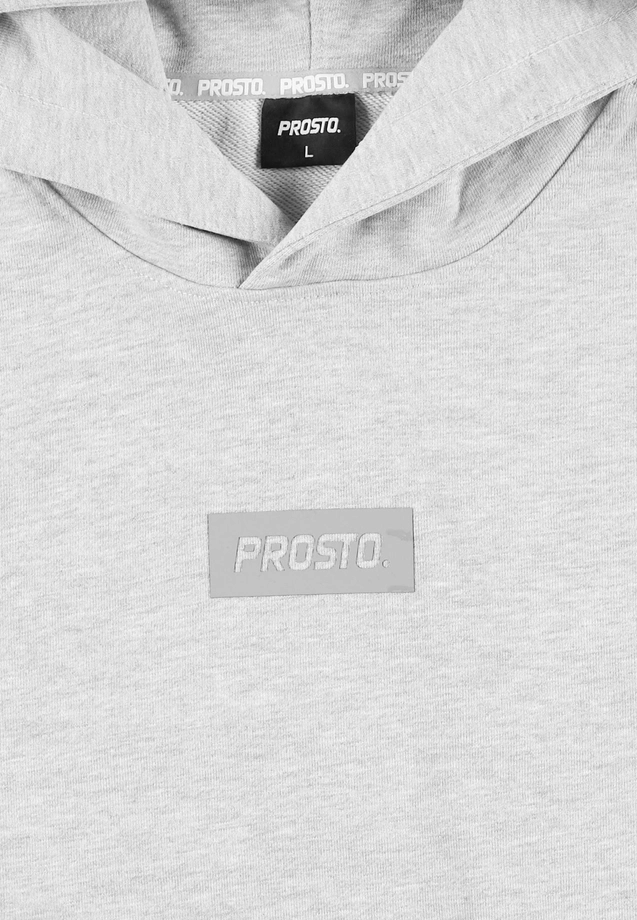 Bluza męska z kapturem oversize Prosto Box szara