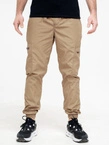 Spodnie męskie Materiałowe Jogger Bojówki Jigga Wear Crown Ripstop Cargo jasne beżowe