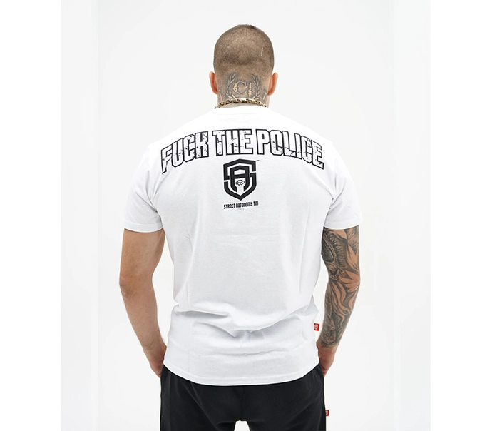 Koszulka męska t-shirt Street Autonomy Fuck biała