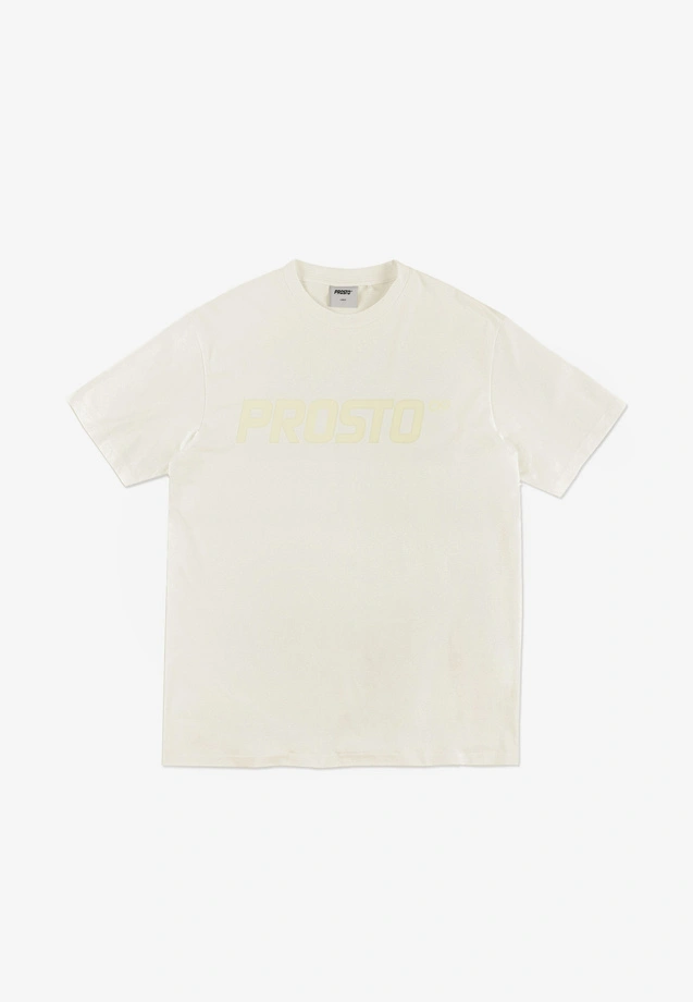 Koszulka męska t-shirt oversize Prosto Big Log złamana biel