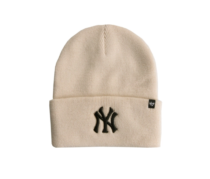 Czapka zimowa unisex 47 Brand MLB New York Yankees beżowa/czarna