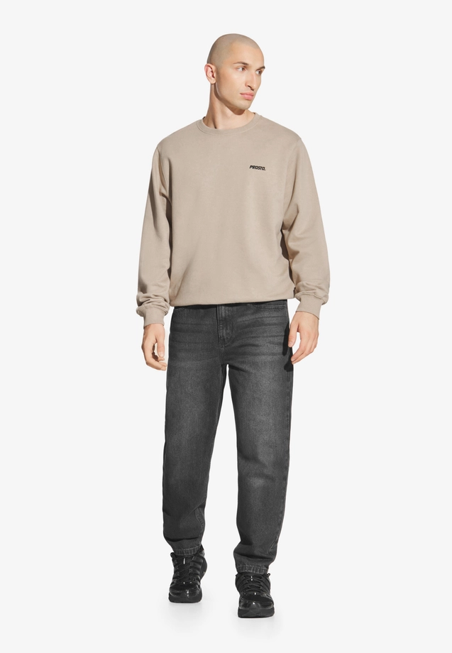 Bluza męska Prosto Infinity Logo crewneck beżowa