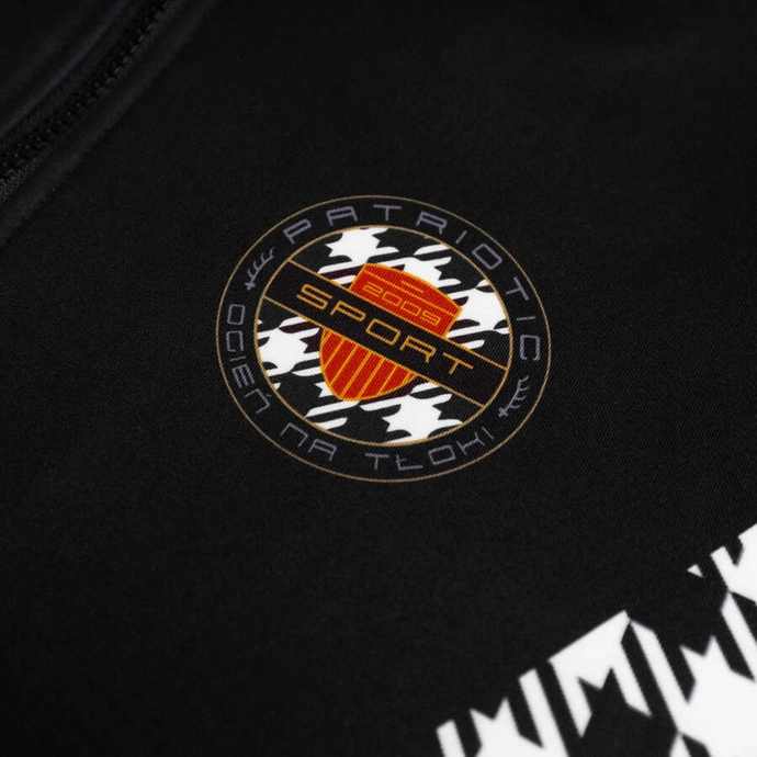 Bluza męska z kapturem Patriotic Epis Motorsport Ogień na tłoki ZIP czarna