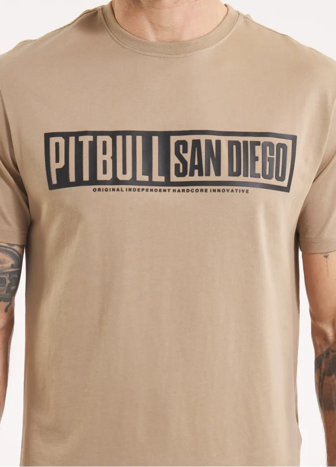 Koszulka męska T-Shirt Pit Bull Pitbull Eighty Nine Dog 25 beżowa