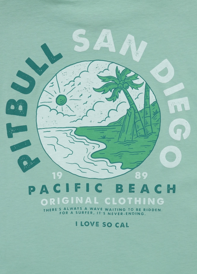 Koszulka damska T-shirt oversize Pit Bull Planet Surf miętowa