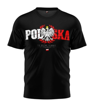 Koszulka męska T-shirt Public Enemy Polska To Brzmi Dumnie czarna