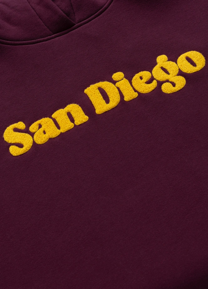 Bluza damska z kapturem Pitbull Tulla San Diego bordowa