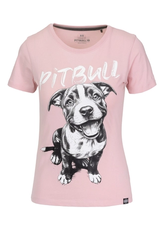 Koszulka t-shirt damska Pit Bull Pitbull Puppy 2 różowa