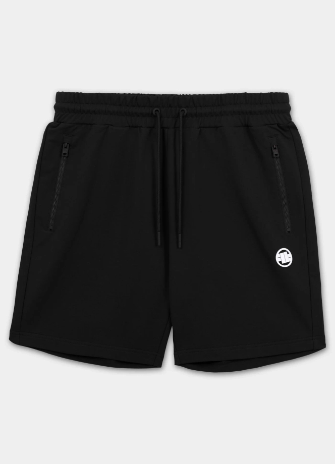 Spodenki szorty dresowe męskie Pitbull Nugget Small Logo czarne