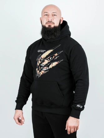 Bluza męska z kapturem Środowisko Miejskie Slash Bear czarna