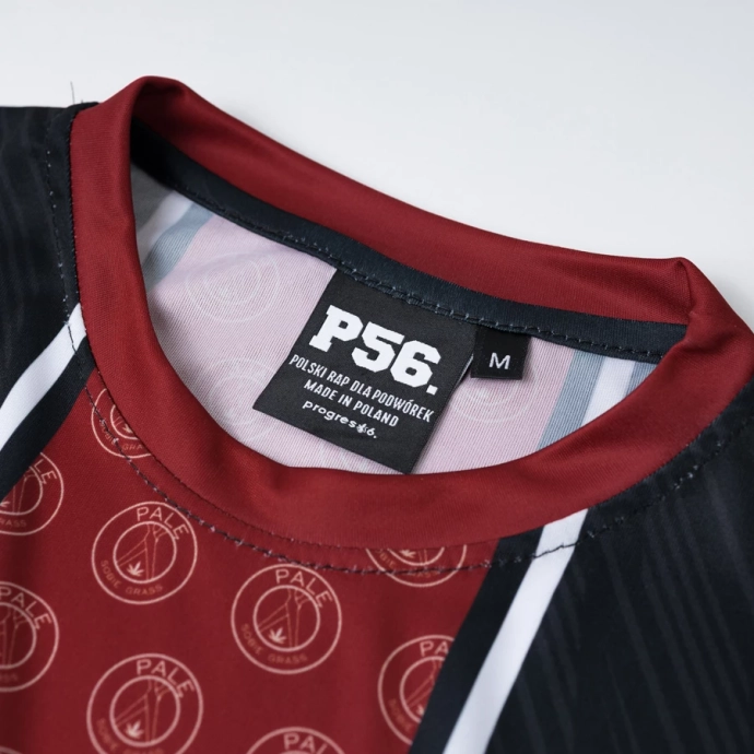 Koszulka męska T-shirt Dudek P56 Grass Football czarno/czerwona