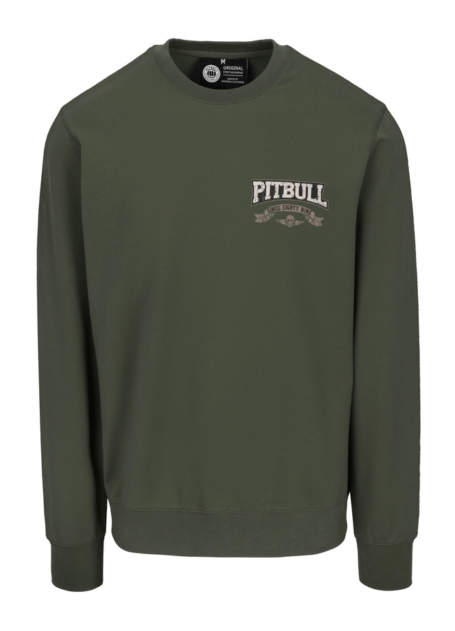 Bluza męska bez kaptura Pitbull Pit Bull Troublemaker zielona