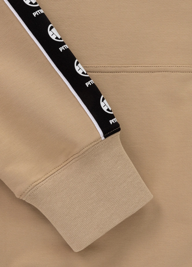 Bluza męska z kapturem Pitbull Pit Bull Tape Nugget beżowa