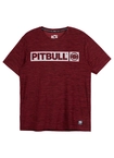 Koszulka męska T-shirt Pit Bull Performance Pro+ Casual Sport Hilltop bordowa