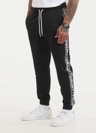 Spodnie dresowe męskie Pit Bull Oldschool Tape Logo 26 czarne