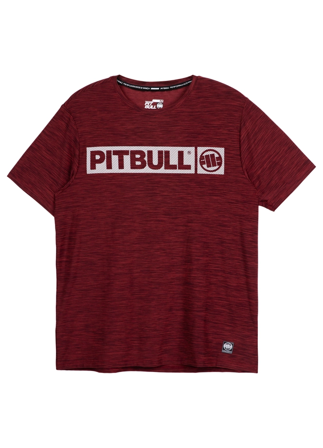 Koszulka męska T-shirt Pit Bull Performance Pro+ Casual Sport Hilltop bordowa