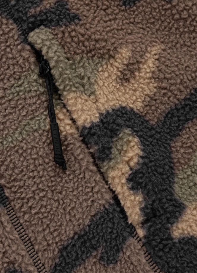 Bluza męska polarowa z kapturem rozpinana Pit Bull Joyner woodland camo