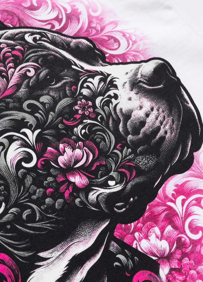 Koszulka damska T-shirt Pit Bull Tattoo biała