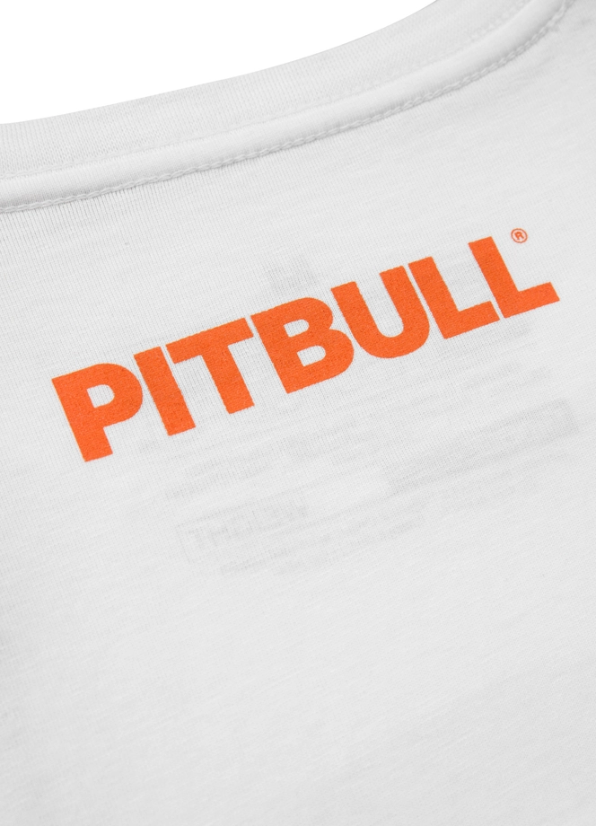 Koszulka męska T-Shirt Pit Bull Pitbull Orange Dog 24 biała