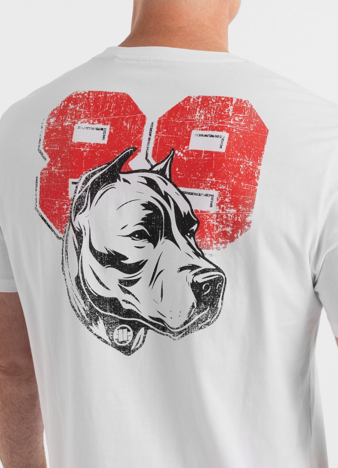 Koszulka męska T-Shirt Pit Bull Pitbull Dog 89 biała