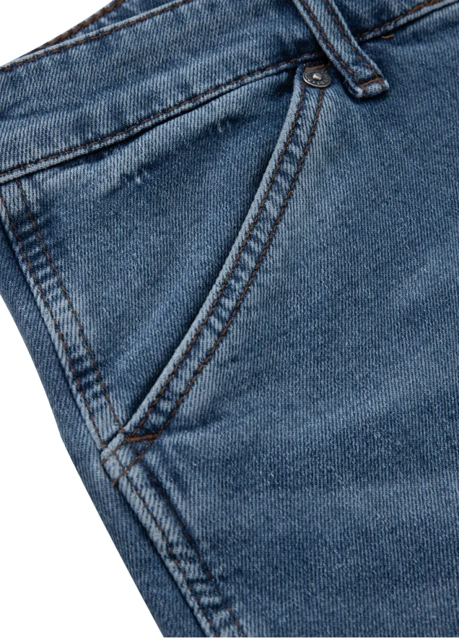 Spodenki szorty jeans bojówki męskie Pitbull Classic Wash Deerhorn jasno niebieskie