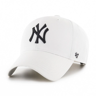 Czapka dziecięca z daszkiem 47 Brand New York Yankees Basic White Clean Up Kids biała
