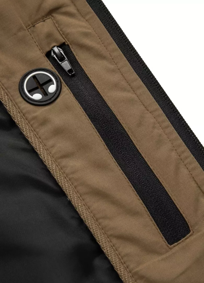 Kurtka męska przejściowa wiosenna Pit Bull Groton wiatrówka brązowa