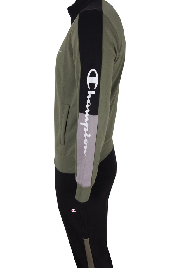 Komplet dresowy Champion Small Logo Two Tone crewneck zielony