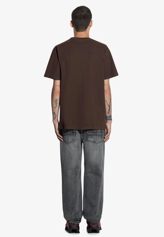 Koszulka męska t-shirt Prosto Plurt brązowa