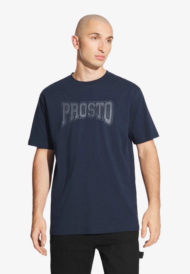 Koszulka męska t-shirt Prosto Collage granatowa
