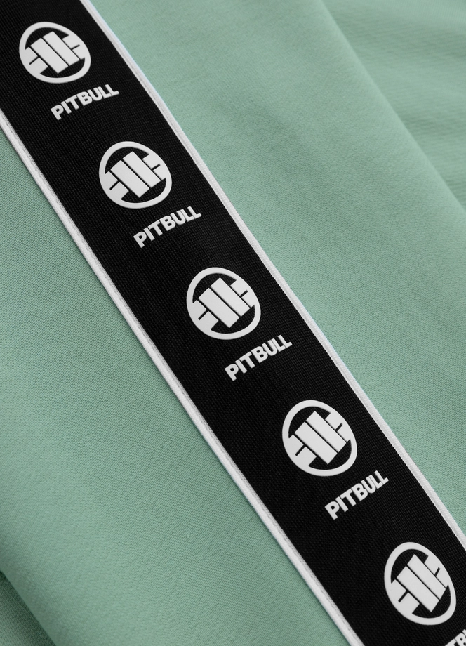 Bluza męska z kapturem Pitbull Pit Bull Tape Nugget ZIP miętowa zielona