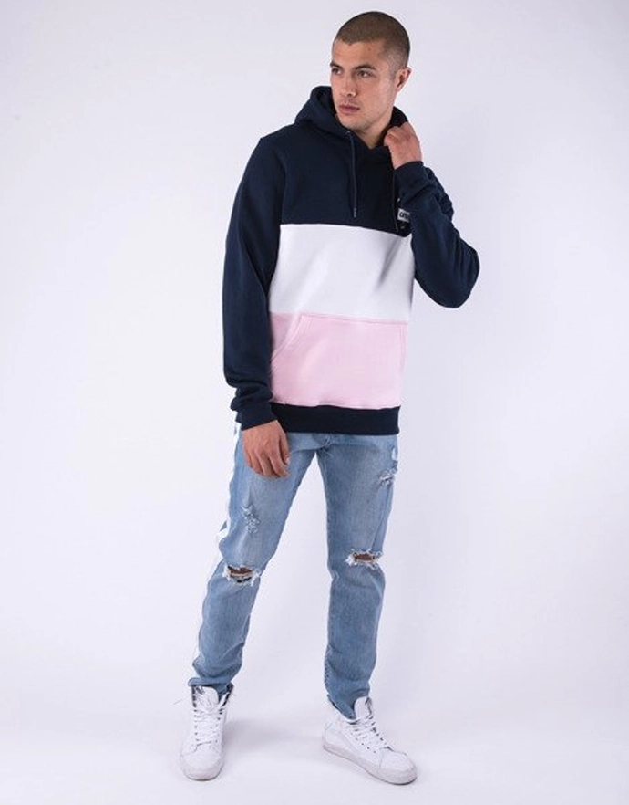 Bluza z kapturem Cayler & Sons Camingo Blocked hoody navy/white/pink
