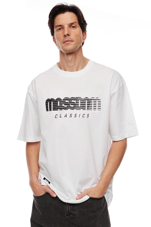 Koszulka męska t-shirt Mass Dnm Classic Fast biała