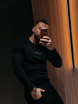 Koszulka longsleeve męski Olavoga Zuri czarny