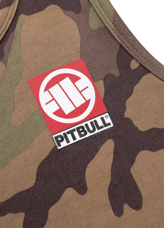 Koszulka męska tank top Pit Bull Pitbull Small Hilltop zielony woodland camo