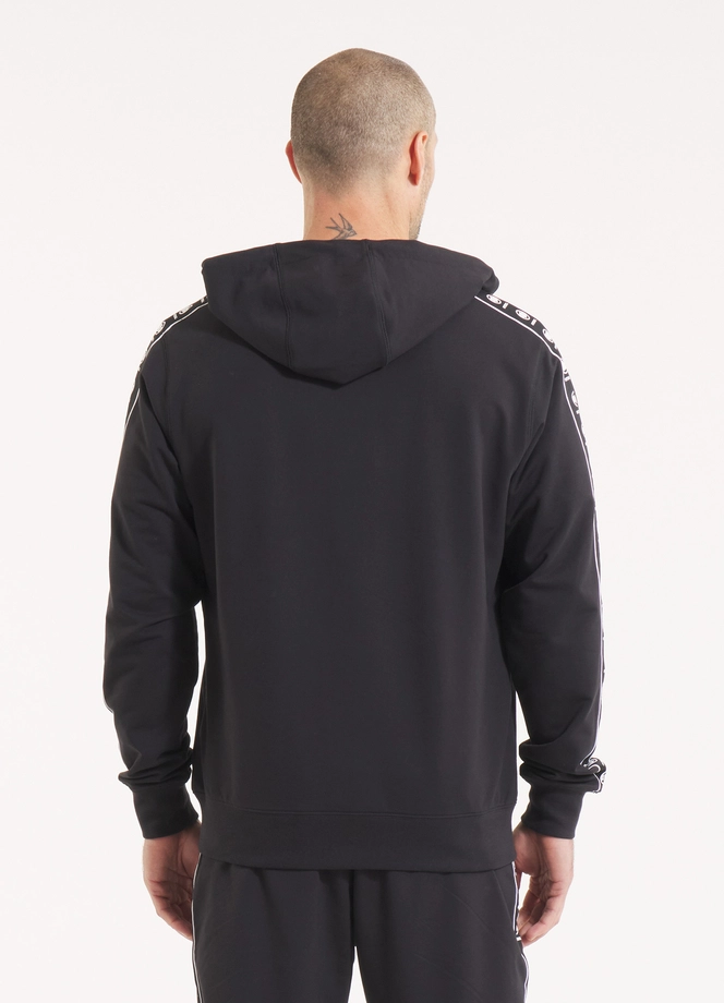 Bluza męska z kapturem Pitbull Pit Bull Tape Nugget ZIP czarna