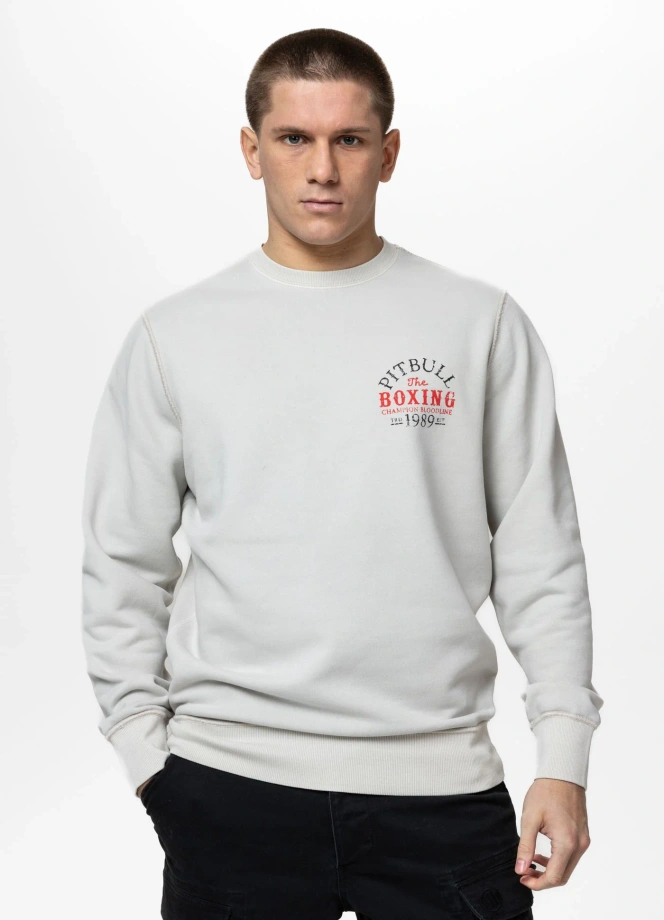 Bluza męska bez kaptura Pitbull Champion Bloodline biała