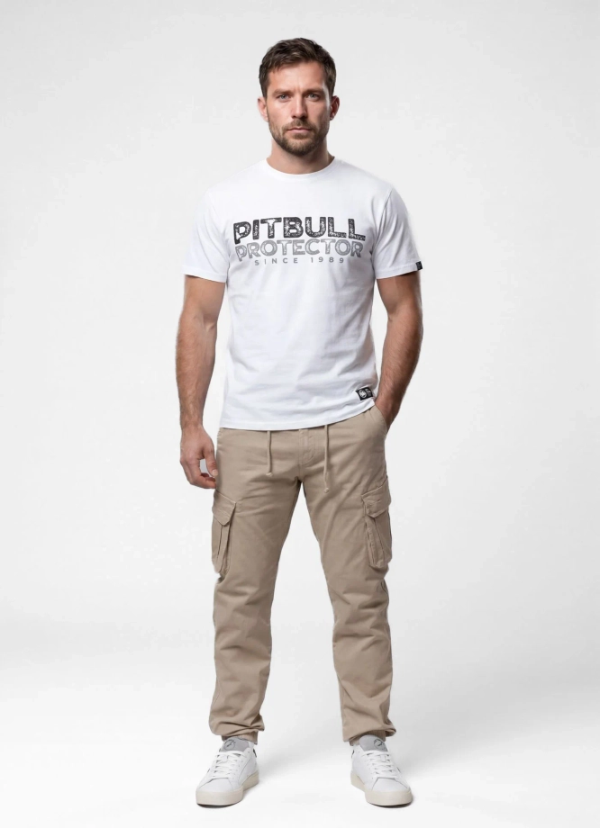 Koszulka męska T-Shirt Pit Bull Protector biała