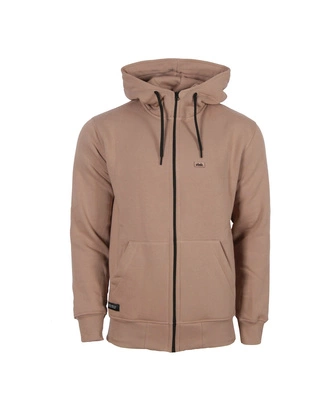 Bluza męska z kapturem rozpinana Elade Zip hoodie beżowa