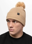 Czapka zimowa z pomponem Pit Bull Small Logo II 25 beżowa
