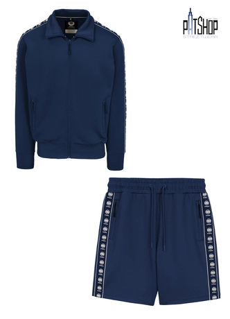 Komplet dresowy krótki Pitbull Pit Bull Powers niebieski