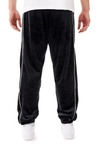 Spodnie dresowe męskie Mass DNM Classic Cut Velour Baggy Fit czarne