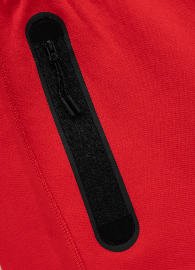 Spodnie męskie dresowe Pitbull Pit Bull Dogwood czerwone