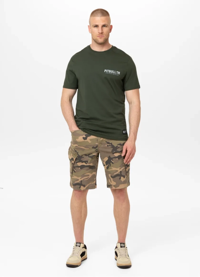 Koszulka męska T-Shirt Pit Bull Pitbull Parabellum ciemno zielona
