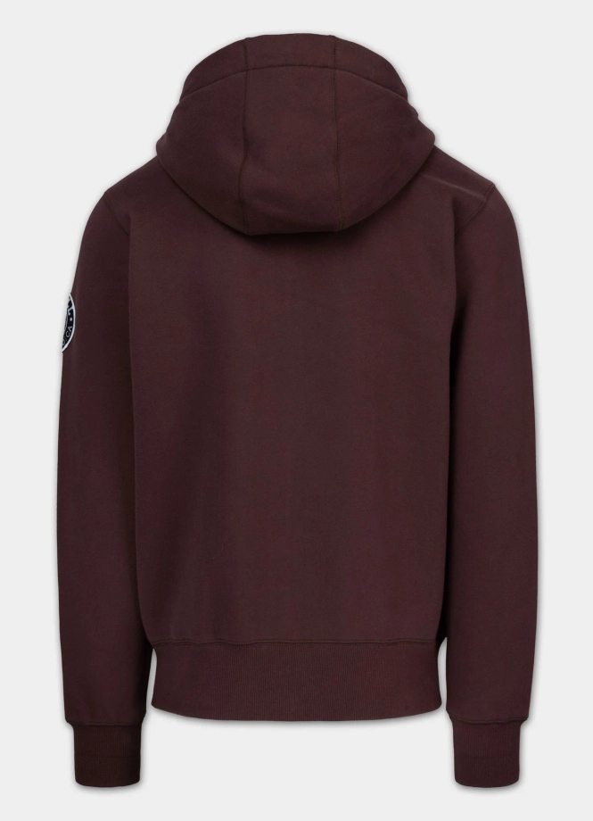 Bluza męska rozpinana z kapturem Pit Bull Norton ciemno bordowa