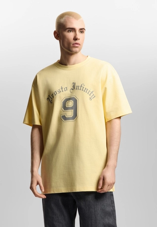 Koszulka męska t-shirt oversize Prosto Nine żółta