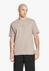 Koszulka męska t-shirt Prosto Box Logo beżowa