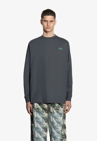 Koszulka longsleeve męski Prosto Coolt grafitowa czarna