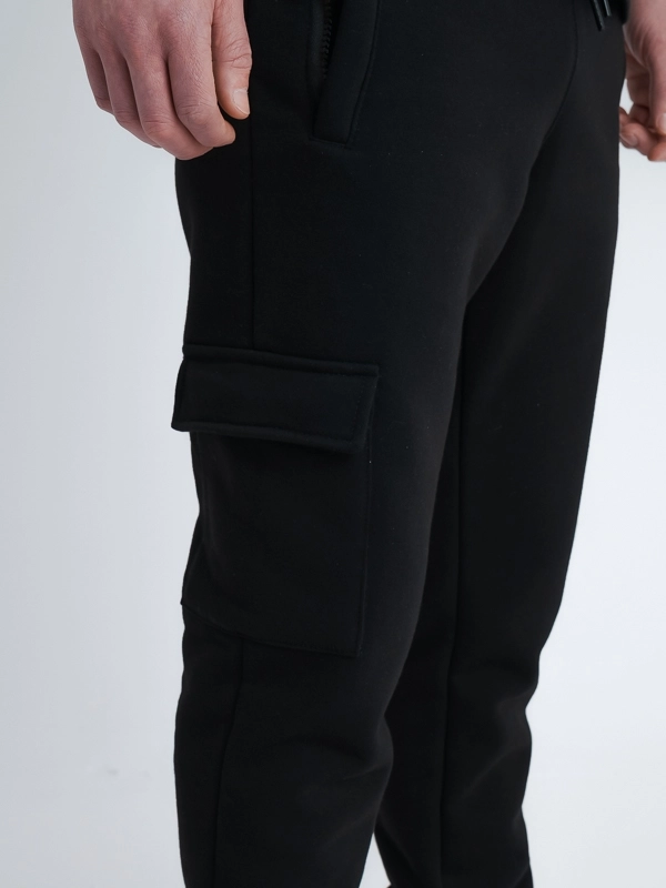 Spodnie dresowe męskie cargo Środowisko Miejskie Classic czarne