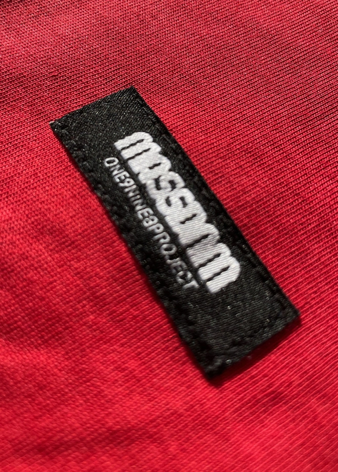 Koszulka męska t-shirt Mass Dnm Tony granatowo/czerwona